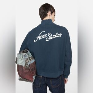 ACNE Studios ZIP-UP SWEATSHIRT Deep Blue $ 700 NEW